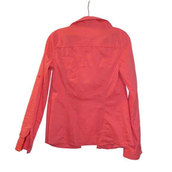 (J)Unnamed Made in India Cotton Coral Button-Down Shirt Women M - Picture 5 of 6